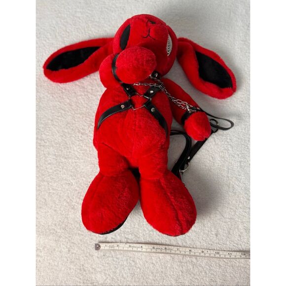 Dolls Kill/Club Exx Faux Fur Bunny Backpack - Red - Picture 4 of 9
